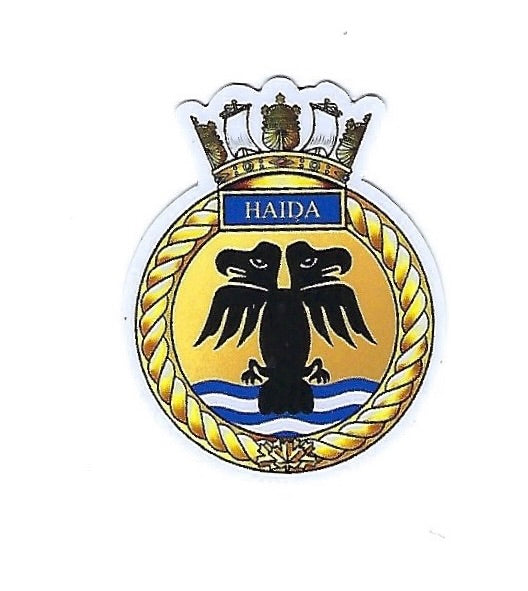 Haida Ship's Badge Sticker 1"