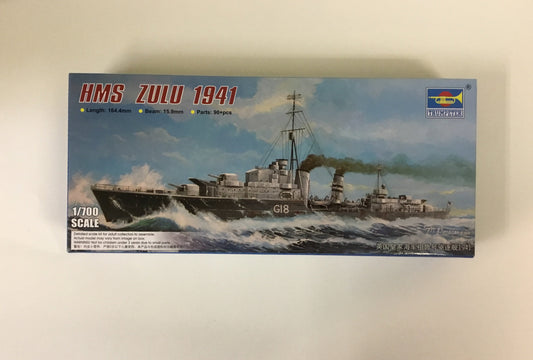 Model,HMS ZULU(F18)BRITISH TRIBAL CLASS DEST.44,1/700