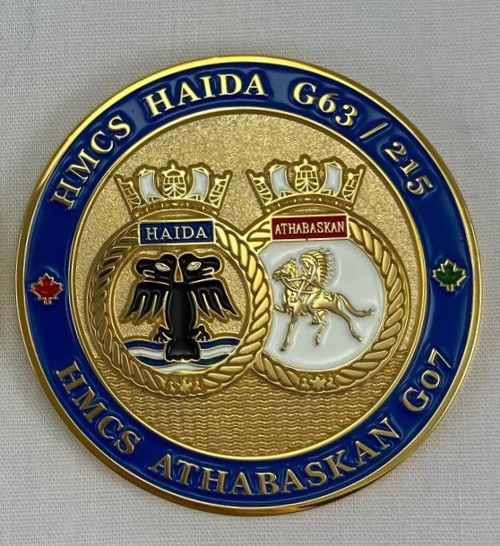 Coin HMCS HAIDA/ATHABASKAN w/HAIDA and ATHA-B Ships Badges – Friends of ...