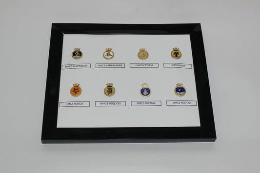 Framed HMCS Tribal Lapel Pins