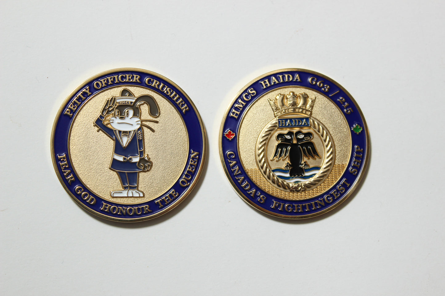 Coin, HMCS HAIDA, PO Crusher (Salute)