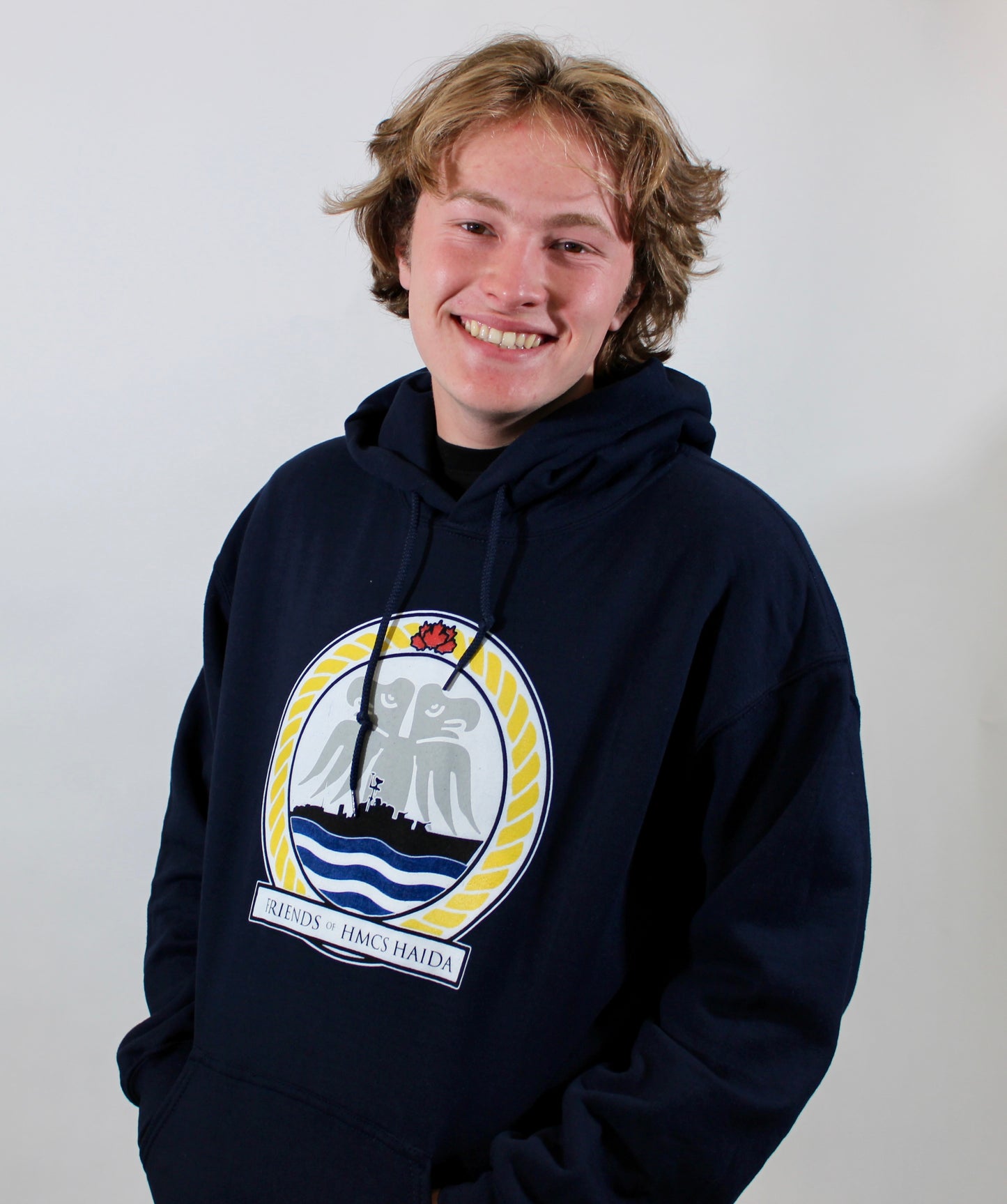 Children, Pullover Hoodie, HMCS HAIDA, Navy Blue