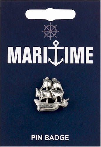 Pewter Pin Badge - Tall Ship