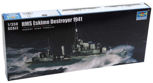 Model, HMS Eskimo WWII British Tribal Class Destroyer 1/350