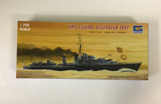 Model, HMS ESKIMO DESTROYER 1941, 1/700