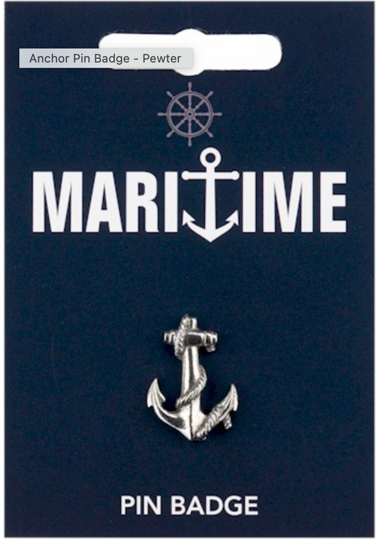 Pewter Pin Badge - Anchor