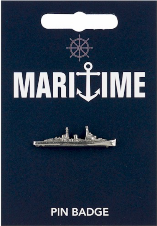 Pewter Pin Badge - Battleship