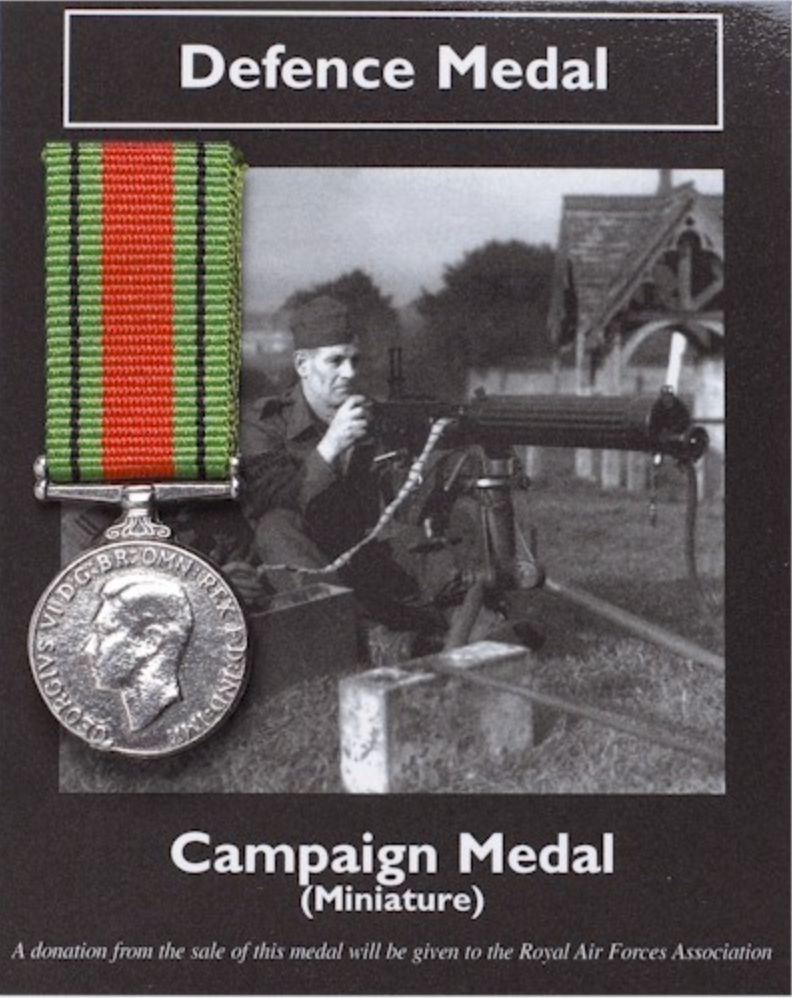 Miniature Medal, Defence Medal